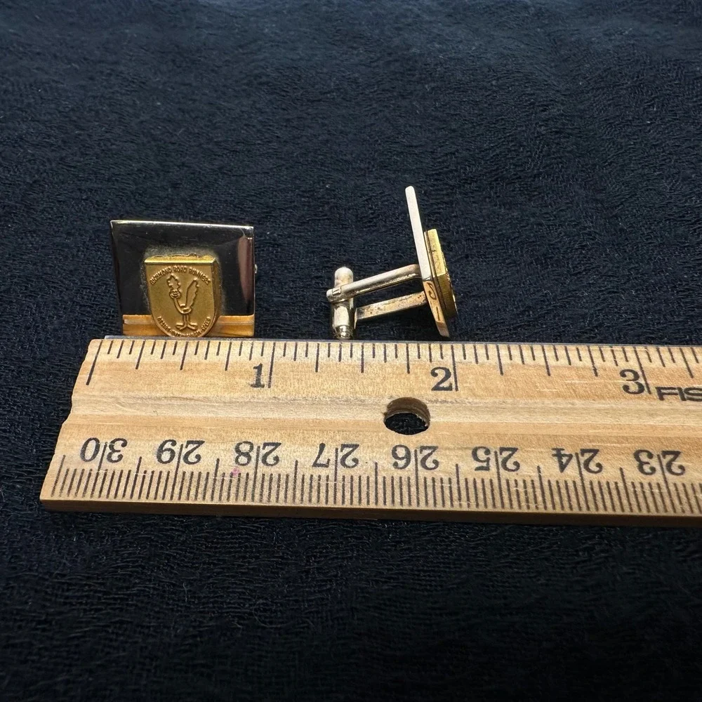 Vintage Balfour Richmond Road Runners Cufflinks Gold Tone Road Runner